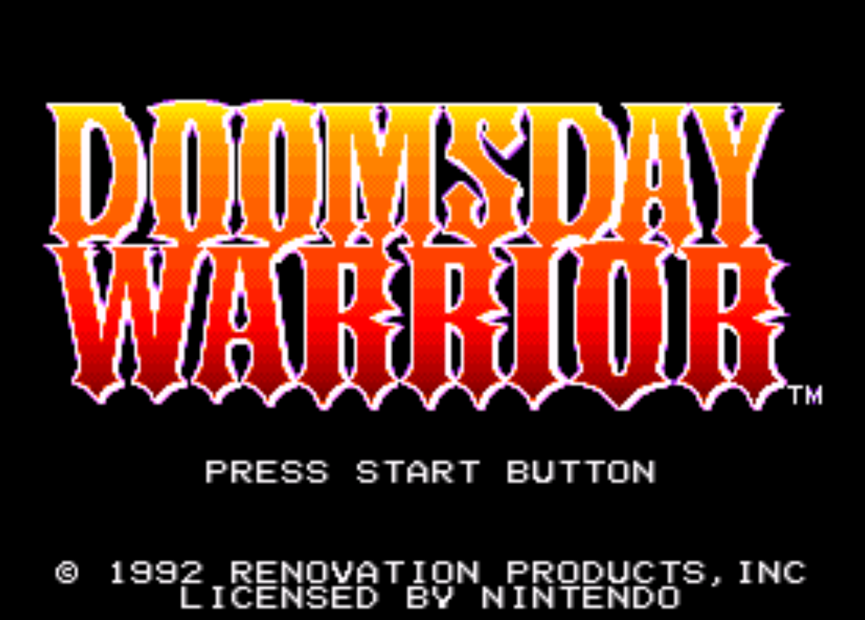 Doomsday Warrior Title Screen
